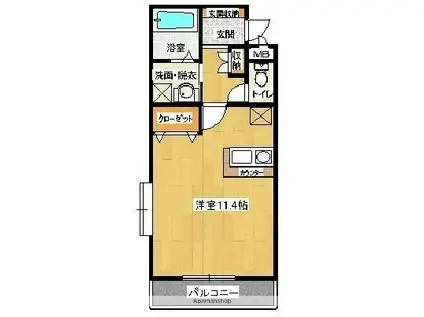 メゾン・ド・アミ(1K/3階)の間取り写真