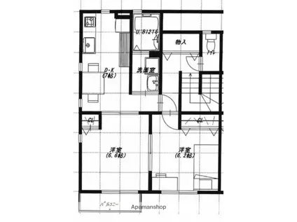 フォレストハウス野間(2DK/2階)の間取り写真