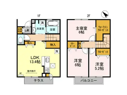 ラ・プラージュ(3LDK/1階)の間取り写真