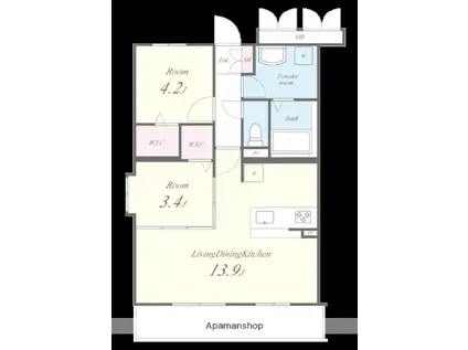 レトワール今川(2LDK/4階)の間取り写真