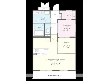 レトワール今川(2LDK/5階)の間取り写真