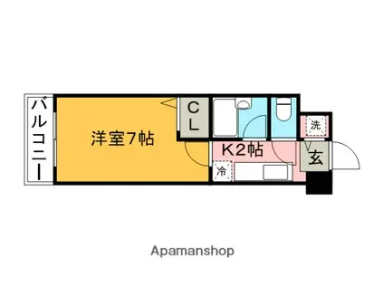 メゾンド・プレザージュ(1K/7階)の間取り写真