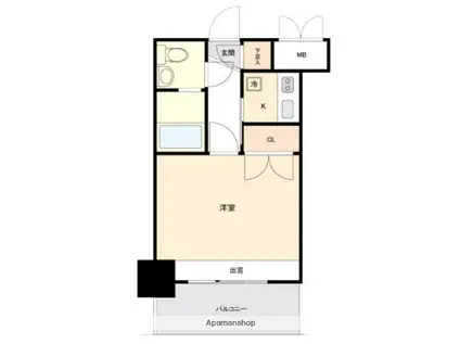 エステート・モア・平尾駅前通(1K/4階)の間取り写真