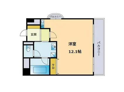 ガーデンコートけやき(1LDK/7階)の間取り写真