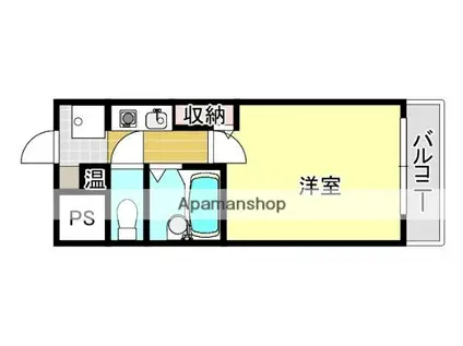 シャルマン六本松(1K/3階)の間取り写真