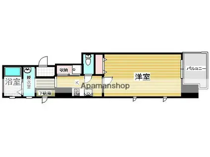 BLANC TOUR HAKATA(1K/8階)の間取り写真