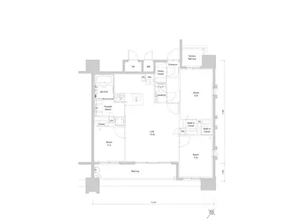 エンクレスト博多EXCEED(3LDK/11階)の間取り写真