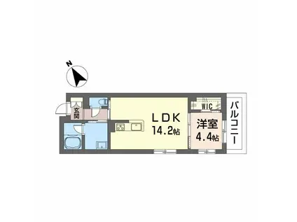 SHMプリミエール鳥飼八幡宮(1LDK/2階)の間取り写真