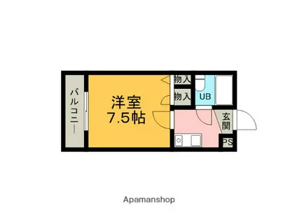 メゾン山美Ⅰ(1K/1階)の間取り写真