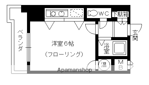 モア・フィールド箱崎Ⅱ(ワンルーム/11階)の間取り写真