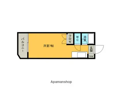マキシム空港前Ⅲ(ワンルーム/2階)の間取り写真