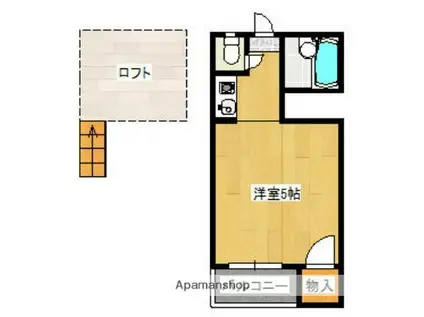 フレグランス今宿(ワンルーム/1階)の間取り写真