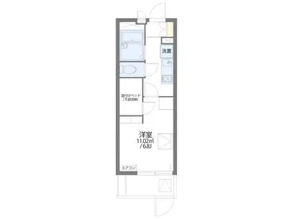 レオパレスモンペール(1K/1階)の間取り写真