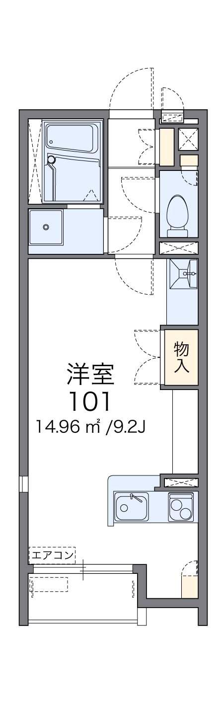 レオネクストKOGAⅡ(ワンルーム/2階)の間取り写真