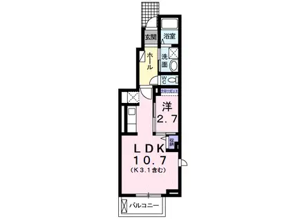 ラフォンテ(1LDK/1階)の間取り写真