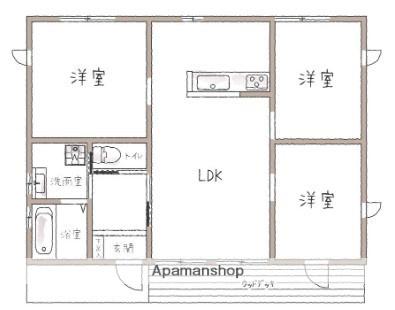 筑肥線 波多江駅 徒歩38分 1階建 築10年(3LDK)の間取り写真