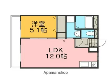 メゾンドセレナⅡ(1LDK/3階)の間取り写真