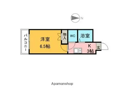 リベルテ大保(1K/2階)の間取り写真