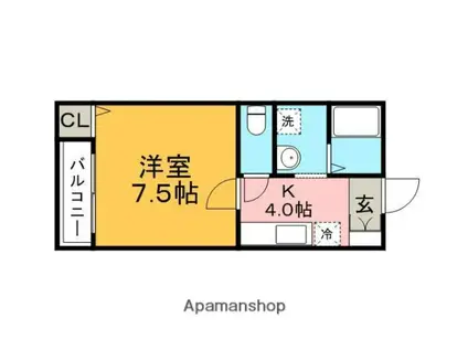 とまとハウス(1K/2階)の間取り写真