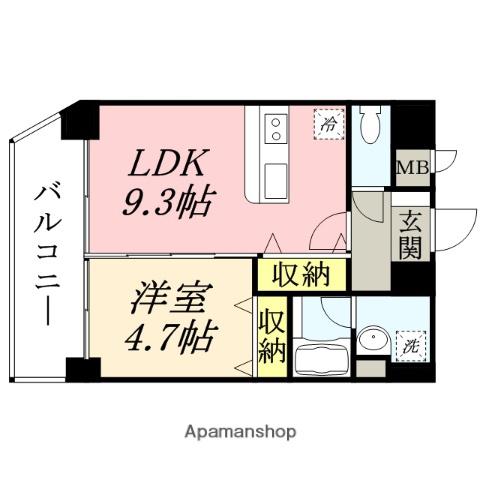 グランドステーシア(1LDK/7階)の間取り写真