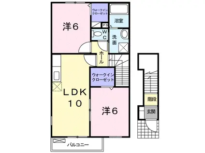 コータ・コートイデ Ⅱ(2LDK/2階)の間取り写真