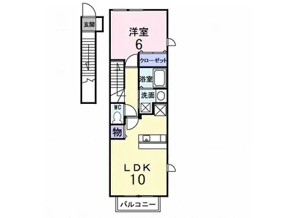カームミナミⅡ(1LDK/2階)の間取り写真
