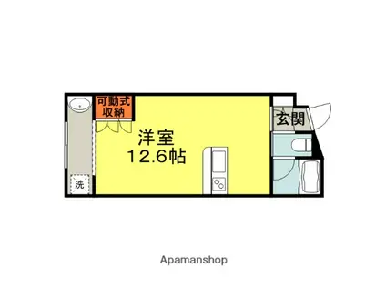 イルディア(ワンルーム/1階)の間取り写真