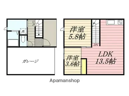 VOLER(2LDK/2階)の間取り写真
