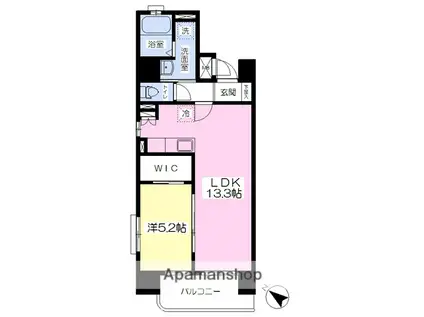 パルデンス・エコノ7(1LDK/4階)の間取り写真