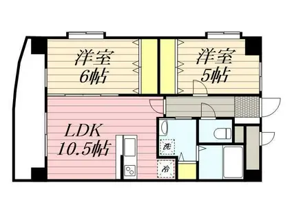 E.POPULARⅡ(2LDK/2階)の間取り写真