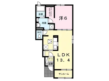 メゾン・ド・グラン(1LDK/1階)の間取り写真