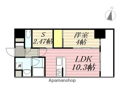 LIFEFIELD小郡駅前(1SLDK/11階)の間取り写真