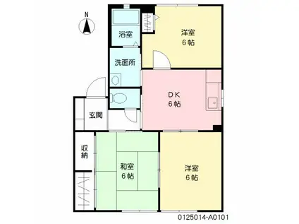 シャーメゾン西峰A(3DK/1階)の間取り写真