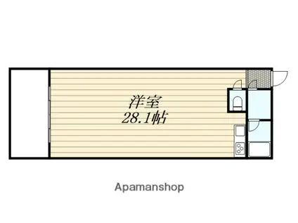 ラフテル小郡(ワンルーム/1階)の間取り写真