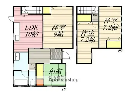 西鉄天神大牟田線 三潴駅 徒歩73分 2階建 築19年(4LDK)の間取り写真
