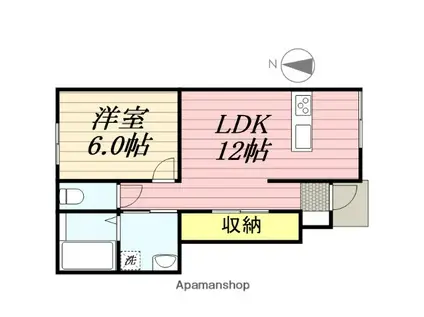 アレイ11(1LDK/1階)の間取り写真