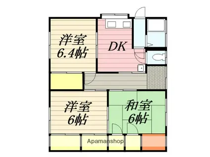 長崎本線 中原駅 徒歩14分 1階建 築36年(3DK)の間取り写真