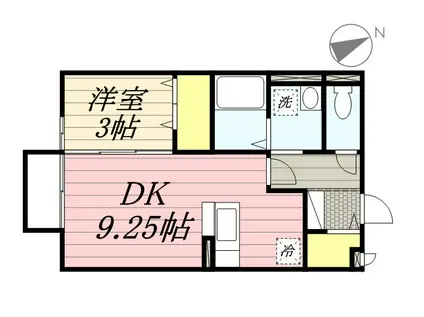 ポラリス(1LDK/2階)の間取り写真