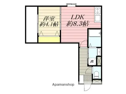 RIVA鳥栖本町(1LDK/2階)の間取り写真