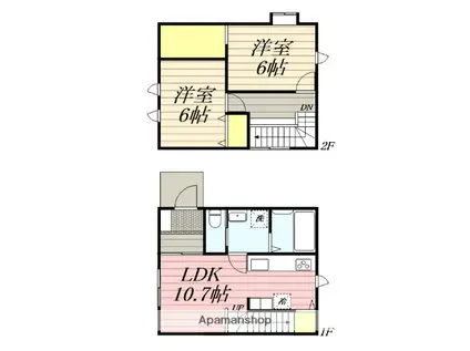 長崎本線 鳥栖駅 徒歩12分 1階建 築1年(2LDK)の間取り写真