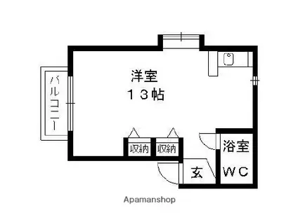 ウインザーコバスワ(ワンルーム/2階)の間取り写真