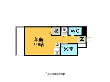 TA・KEちくし野(ワンルーム/4階)の間取り写真