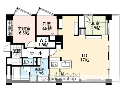 ネオハイツ大濠エリュ(3SLDK/2階)の間取り写真