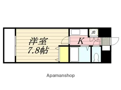 クラッシー室見(1K/4階)の間取り写真