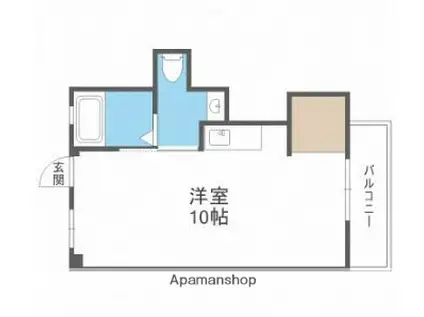ユーテラス高取(ワンルーム/2階)の間取り写真