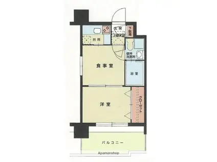 エステート・モア大手門(2K/11階)の間取り写真