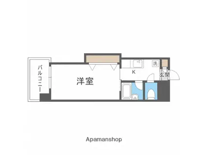 MAJESTIC LIFE室見(1K/6階)の間取り写真