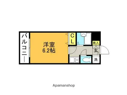 ライオンズマンション西新第5(ワンルーム/11階)の間取り写真