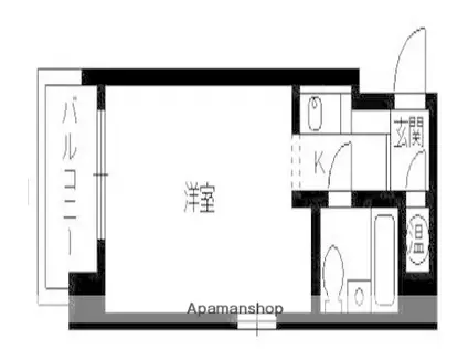 ロマネスク西新第2(ワンルーム/2階)の間取り写真