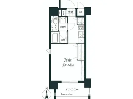 アクシオン百道エクシード(1K/7階)の間取り写真